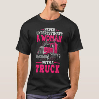 Camiseta Truck Driver Woman  Never Underestimate Woman With