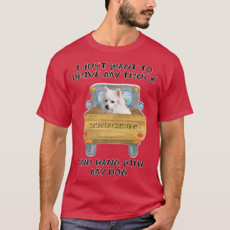Camiseta Truck Driving Dog American Eskimo Dog 