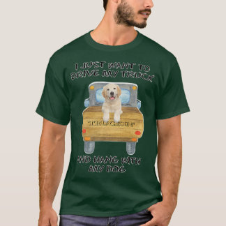 Camiseta Truck Driving Dog Golden retriever love 2
