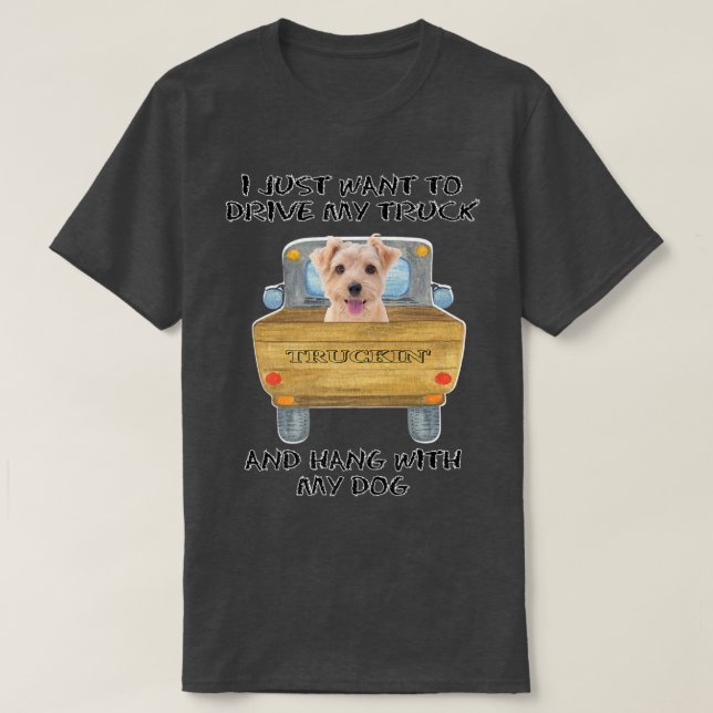Camiseta Truck Driving Dog Norfolk Terrier  (Diseño del anverso)