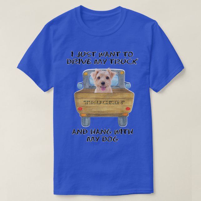 Camiseta Truck Driving Dog Norfolk Terrier 2809 (Diseño del anverso)
