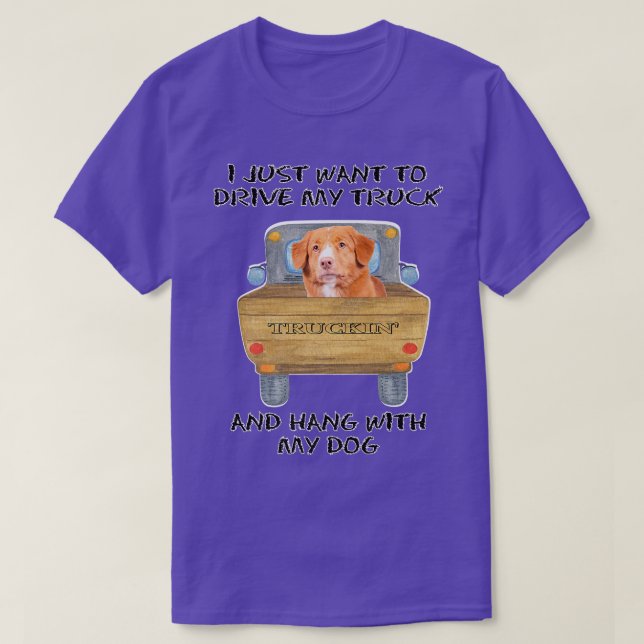 Camiseta Truck Driving Dog Nova Scotia Duck Tolling Retriev (Diseño del anverso)