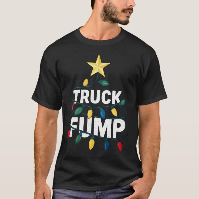 Camiseta Truck Fump Minimal Art Xmas Lights And Star (Anverso)