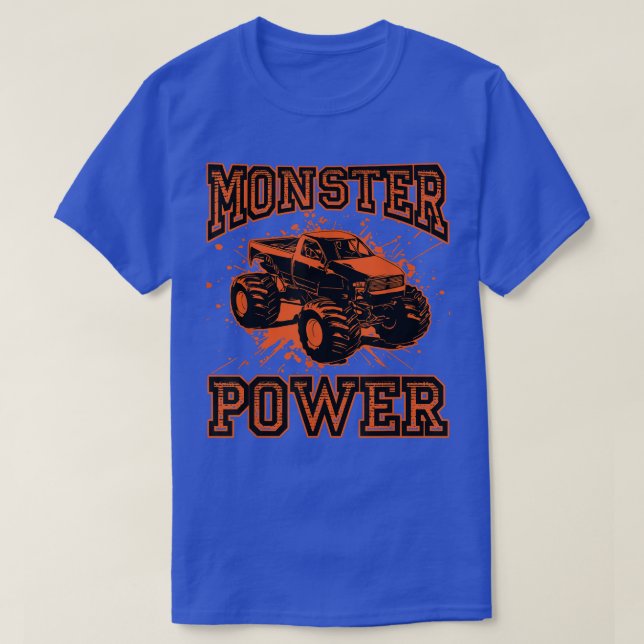Camiseta Truck Monster Power Gift For Boys  (Diseño del anverso)