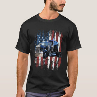 Camiseta Trucker American Flag Truck Driver Truck Driver