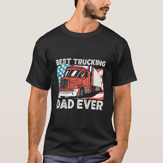 Camiseta Trucker Best Trucking Dad Ever (Anverso)