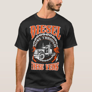 Camiseta Trucker Diesel - Conductor de camión de carga de 1