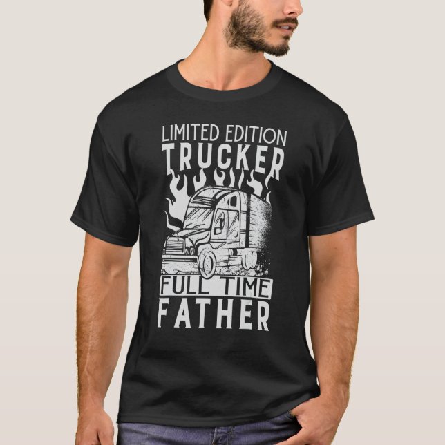 Camiseta Trucker Full Time Father  Dad  Daddy (Anverso)