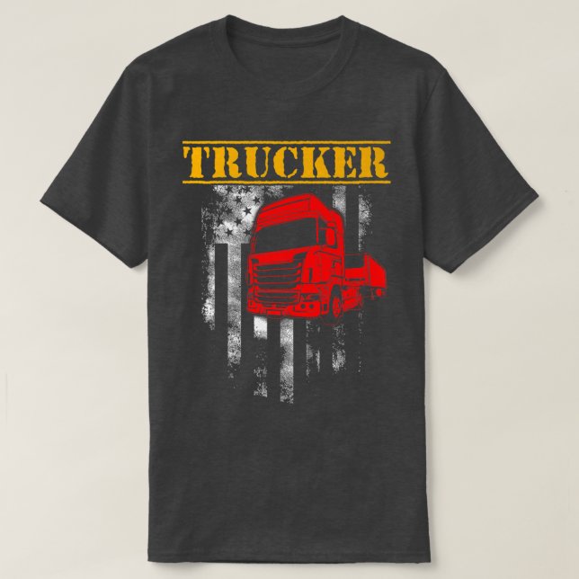 Camiseta Trucker Funny Truck Driver2950 (Diseño del anverso)