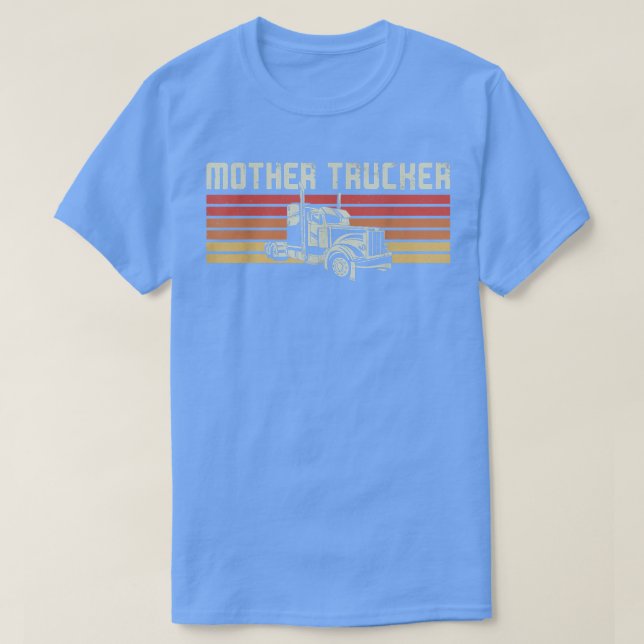 Camiseta Trucker Truck Driver Vintage Retro Mother Trucker  (Diseño del anverso)