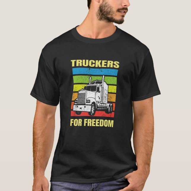 Camiseta Truckers For Freedom Join The Convoy Love My Truck (Anverso)