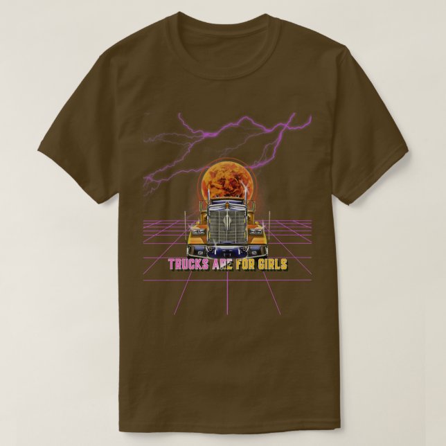 Camiseta Trucks Are For Girls Big Rig Truck Quotes Trucker  (Diseño del anverso)