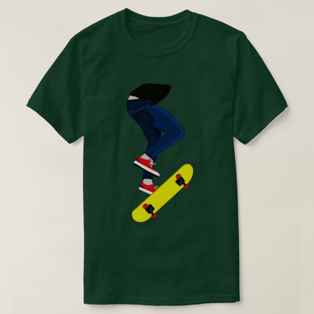 Camiseta Truco con una tabla de patinar (Diseño del anverso)