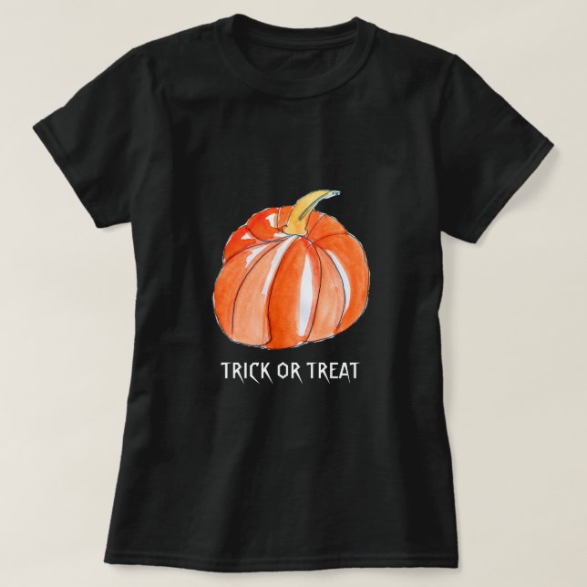 Camiseta Truco de calabaza de Halloween (Diseño del anverso)