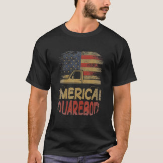 Camiseta Truco de cuerpo cuadrado de la bandera estadounide