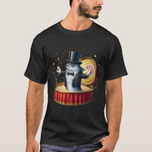 Camiseta Truco de Escape de Sardina Mágica Show de Pescado 