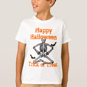 Camiseta truco de esqueletos divertidos o trato