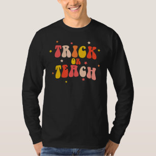 Camiseta Truco De Groovy Retro Vintage O Té De Halloween