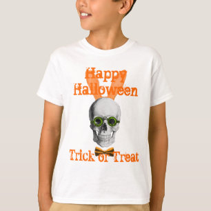 Camiseta Truco de Halloween con calavera de vapor
