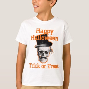 Camiseta Truco de Halloween con calavera de vapor