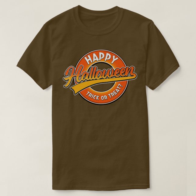 Camiseta truco de halloween feliz o regalo (Diseño del anverso)