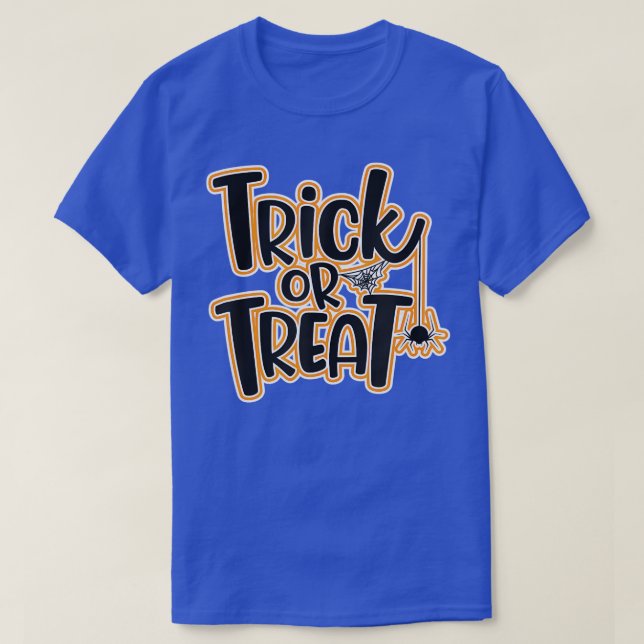 Camiseta Truco de Halloween o araña divertida (Diseño del anverso)