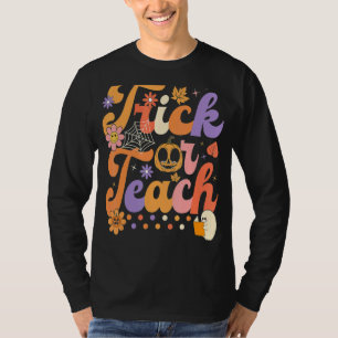 Camiseta Truco de Halloween o Hipp profesor de retro de ens