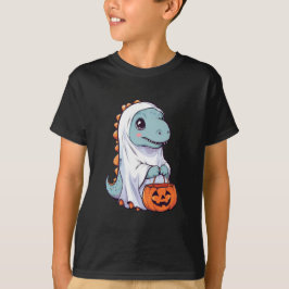 Camiseta Truco de Halloween o trato al fantasma de los dino