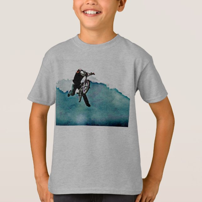 Camiseta Truco de la bicicleta del estilo libre BMX (Anverso)