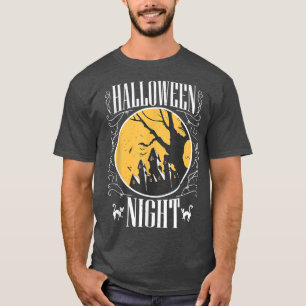 Camiseta Truco nocturno de Halloween o trato feliz con Hall