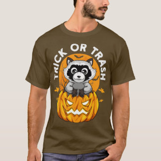 Camiseta Truco O Basura Graciosa Raccoon Trick O Trate Hall