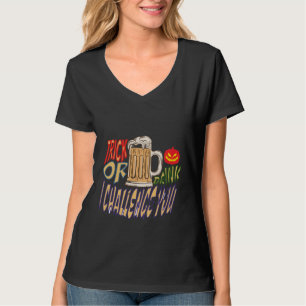 Camiseta Truco O Bebida, Feliz Booze De Halloween