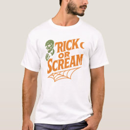 Camiseta Truco o crema - Arte Retro Zombie Halloween