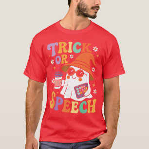 Camiseta Truco o Discurso Halloween SLP Retro Terapia del H