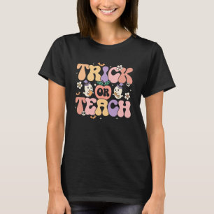 Camiseta Truco o Enseña Lindo Fantasma Groovy de Halloween