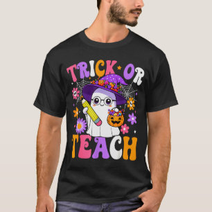 Camiseta Truco o Enseña Profesor Fantasma Enseñando Diversi