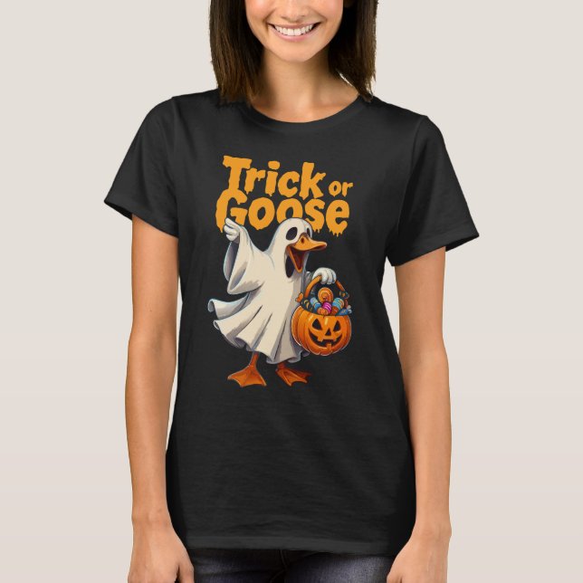 Camiseta Truco o ganso de Halloween (Anverso)