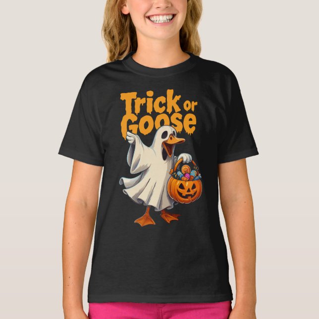 Camiseta Truco o ganso Halloween Ganso (Anverso)