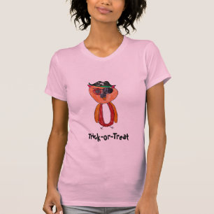 Camiseta Truco-o-Invitación con pitido del pitido el búho