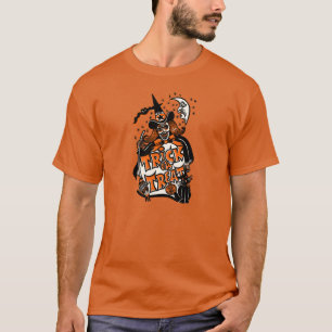 Camiseta Truco o invitación de la bruja de Halloween del