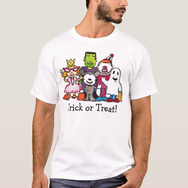 Camiseta Truco o invitación w/Skull en gorra (Anverso)