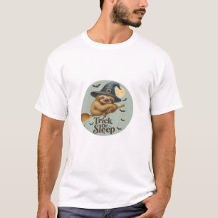 Camiseta Truco o Sueño  Bruja Sloth Halloween Pun Art