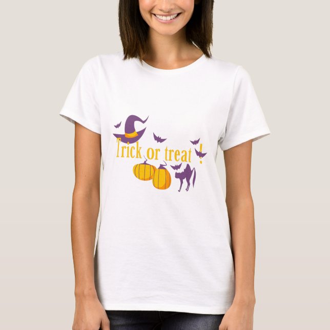 Camiseta truco o tratamiento (Anverso)