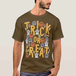 Camiseta Truco O Tratamiento Calabaza Fantasma Divertido Ha