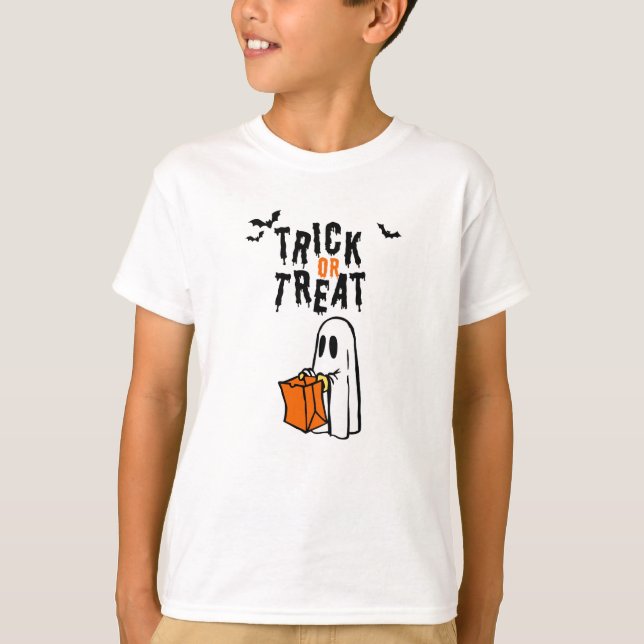 Camiseta Truco O Tratamiento De Halloween (Anverso)
