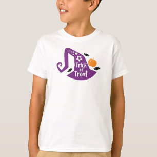 Camiseta Truco O Tratamiento, Gorra De Brujas, Murciélagos,