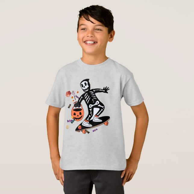 Camiseta Truco o tratamiento para patinadores (Anverso completo)