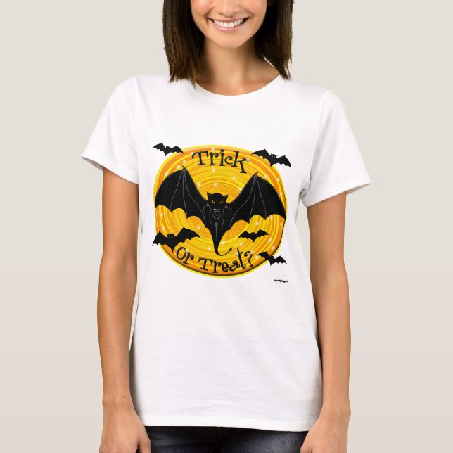 Camiseta ¿Truco O Tratamiento? Scary Bats (Anverso)