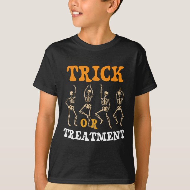 Camiseta Truco O Tratamiento Terapia Física Skeleton Pt Ha (Anverso)