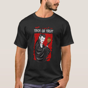 Camiseta Truco O Tratamiento Vampiro Drácula Cabeza De Cala